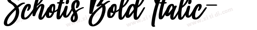 Schotis Bold Italic字体转换